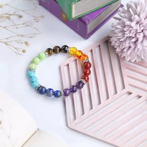 Seven Chakra Certified Healing Crystal Bracelet